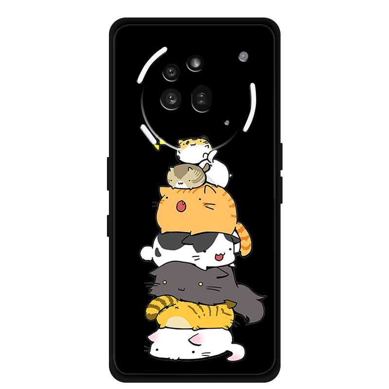 TPU Case For Nothing Phone 3A Pro Case 3 A Pro Funda Soft Black Silicone Back Cover For Nothing Phone3A Pro Cases Coque Cartoon