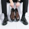 Men's leather shoes Brock business Amazon dress leather shoes engraved British large size foreign trade shoes single shoes