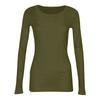 Women's  And Winter Slim Bottom T-shirt Fashion Casual Solid Color O-Neck Pullover Long Sleeve Top