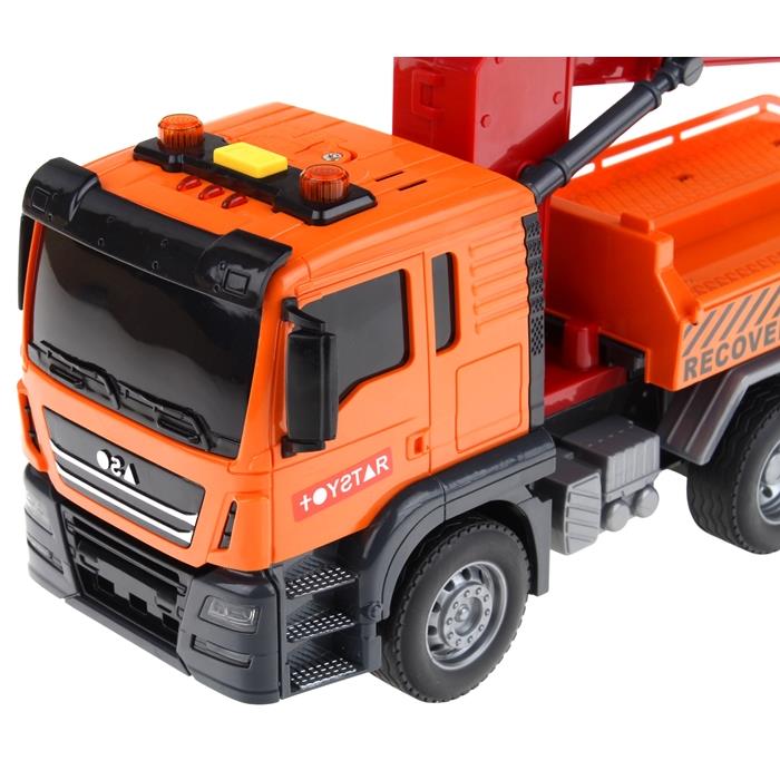 Car Truck Roadside Assistance Tow Truck With Crane Tow Truck + Toy Car
