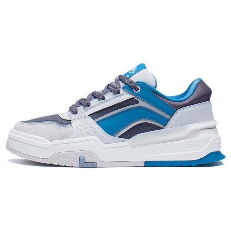 New LiNing Samchen Participate In The Stars Anti Slip Wear Resistant Low Top Skateboard Shoes Blue Gray AGCS245-2