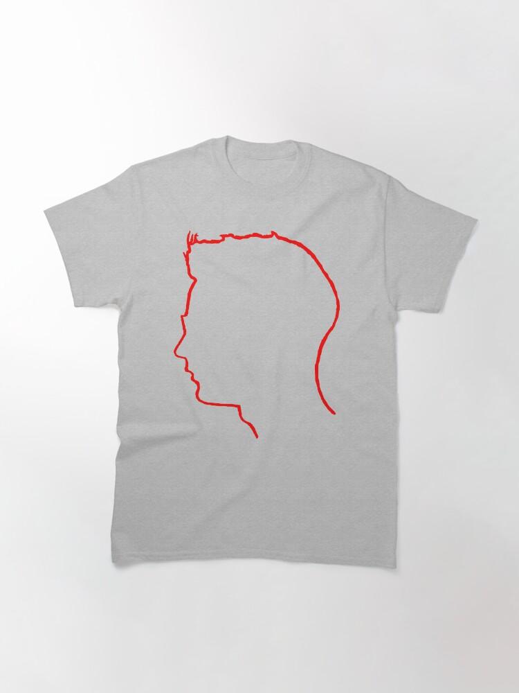 Depeche Mode Andy Fletch Fletcher Profile Red Outline Black Background Classic T-Shirt