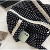 Korean Multi Pocket Polka Dot Lace Shoulder Bag,Vintage Canvas Y2k Girls Tote Bag,Sweet Cute Commuter Work Everyday Handbag