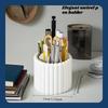 1pc 360° Rotating Desk Organizer,Plastic Pencil Holder, Multi-Functional Office Supplies Storage for Makeup Brushes and Lipsticks, Home and School Use