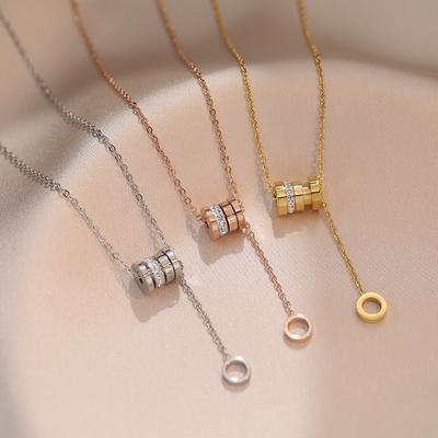 Necklace Female Roman Small Waist Tassel Small Design Minimalist Temperament New Titanium Steel Collar Chain Female