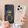 For Tecno Spark 10 4G 5G 10Pro 10C Case Couple Letter Upgrade Full Protection Liquid Silicone Cover For Tecno Spark10 10 Pro C