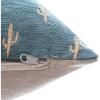 Housse de coussin - Noname - Cactus - 40 x 40 cm - Bleu - Tissu chenille doux
