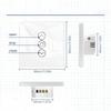 Tuya Wifi Intelligent Curtain Switch Arc Glass Touched Screen Curtain Controlling Panel Compatible with Alexa Assistant