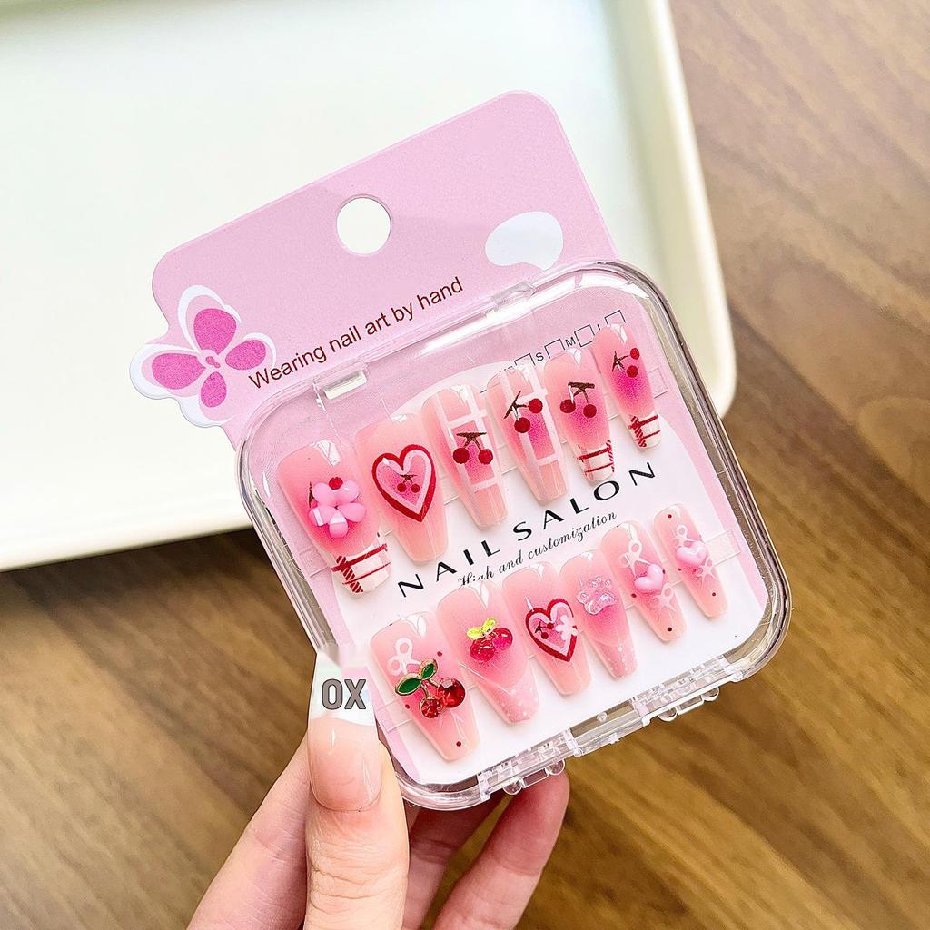 Pegatinas de Uñas Portátiles de Dibujos Animados para Niñas - Estilo Largo Blanqueador de Uñas, Nuevo Diseño 2026 para Uñas de Niñas Medianas y Grandes