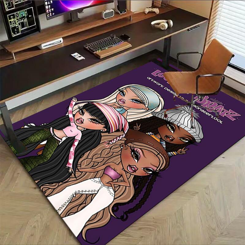 1pc Lookin' Bratz Monsterlool Carpet Anti Slip Polyester Floor Mat for office,Bedroom