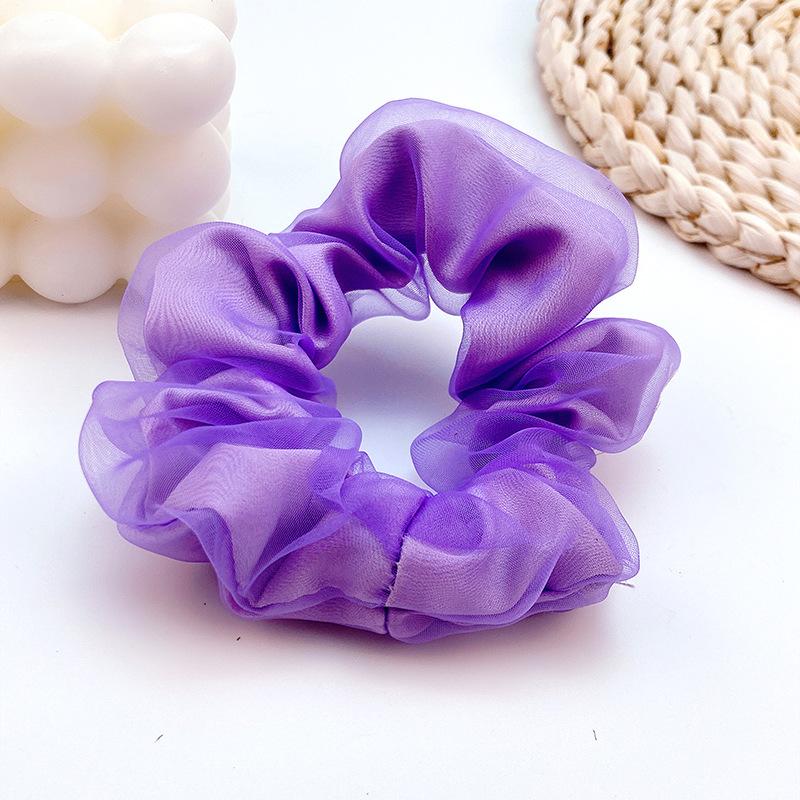 Eleganti scrunchies in tessuto floreale con cristalli per donne e ragazze, elastici per capelli, accessori per legare i capelli, anello per capelli, corda, copricapo