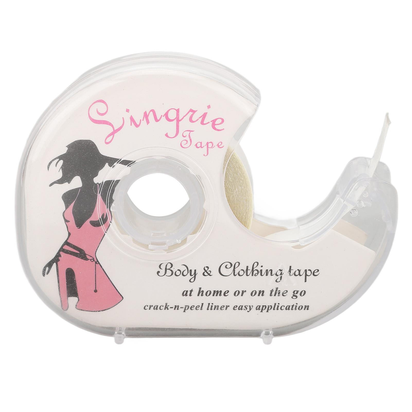 

2 Rolls Women Double Sided Tape with Dispenser Transparent for Fashion Clothes Body All Skin