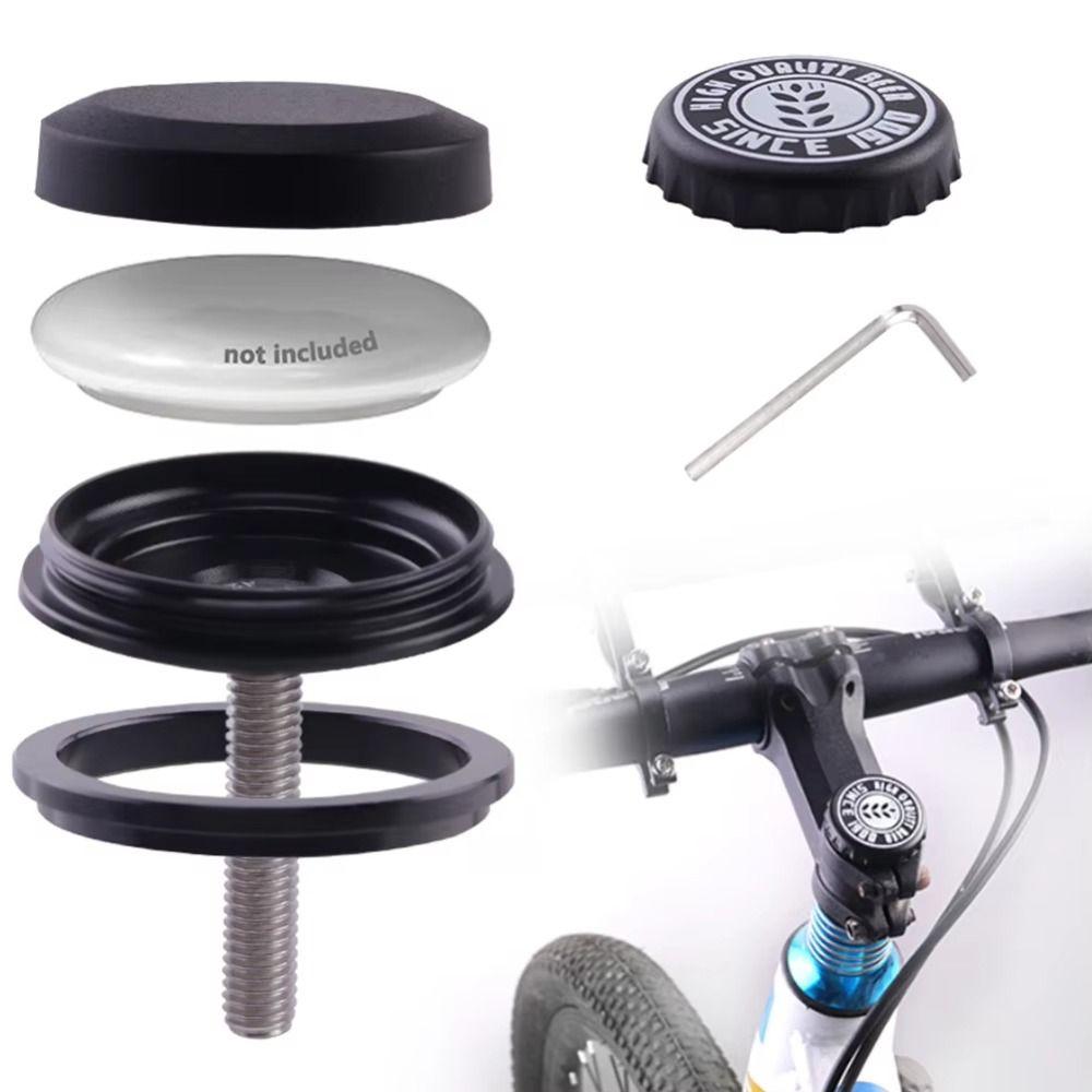 Waterproof Bike Headset Top Cap Anti-Theft Locator Bracket Bicycle Tracker Mount for AirTag
