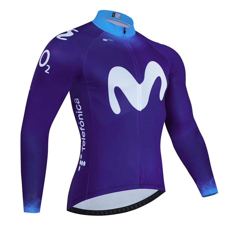 Movistar Autumn Cycling Jersey Set Ropa Ciclismo Spring Man Long Sleeve Bicycle Clothing MTB Jersey Bicicleta Maillot Culotte