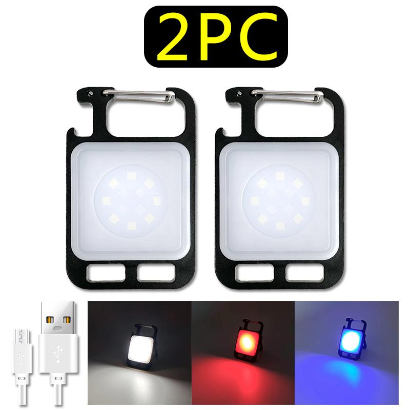 Mini Glare COB Keychain Light USB Charging Emergency Lamps Strong Magnetic Repair Work Outdoor Camping flashlight