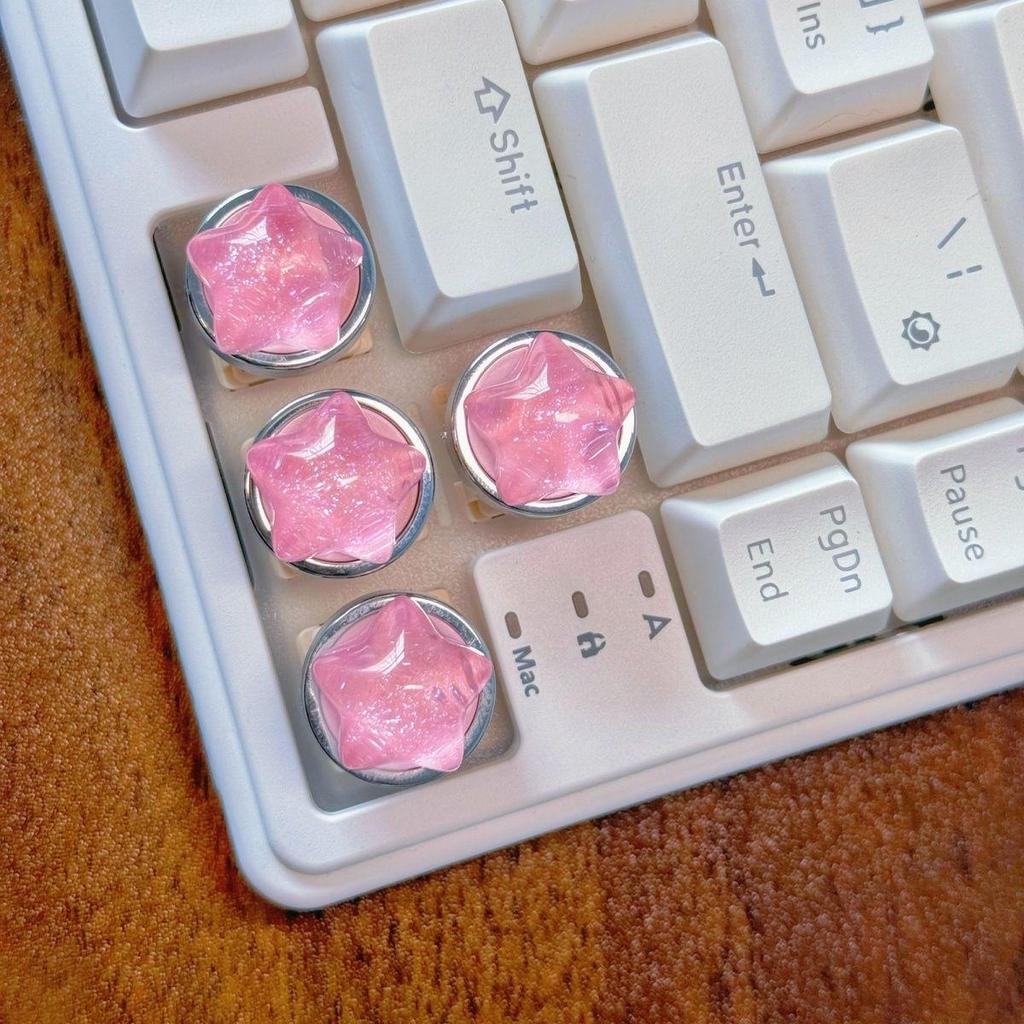 Mechanical Keyboard with Four-Switch Cross Light-Through Keycaps and Directional Magnetic Switch for Nail Art