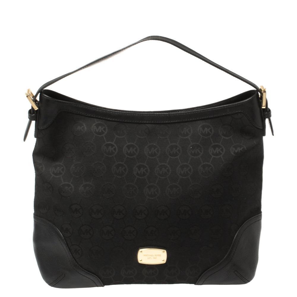 

Michael Kors Michael Michael Kors Signature холст и кожа Millbrook Hobo черный