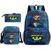 New Hacker Junior Starry Sky School Bag Three-piece Set 10 Heat Transfer Personalized Backpack Leisure Bag