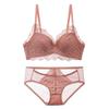 Sexy Pure Lace Small Breasts Gather and Lift the Chest To Prevent Sagging, Not Empty Cup, No Steel Ring Bra Set.