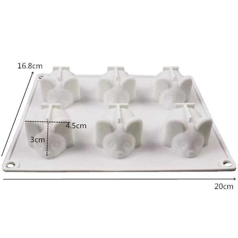 

Cute Shape Mouse Mold Mousse Cake Dessert Baking Chocolate Silicone Mould Kitchen Fondant Cake Decorating Tool