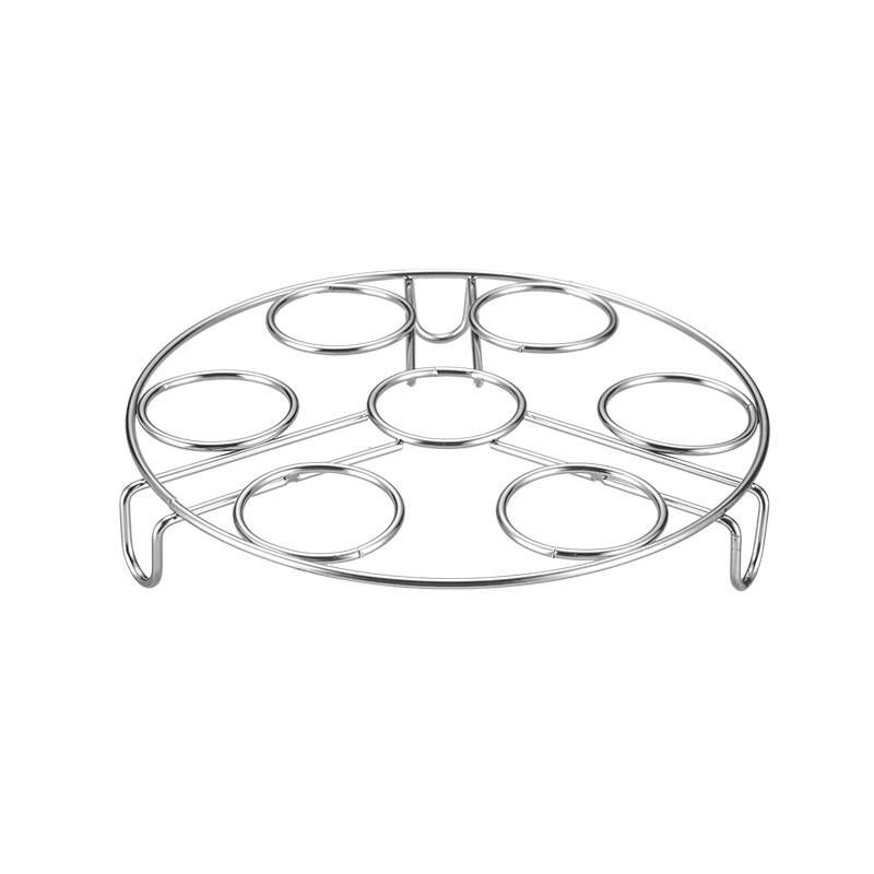 Jinxu Stainless Steel 7-Hole Egg Steamer Rack - 3 Pack