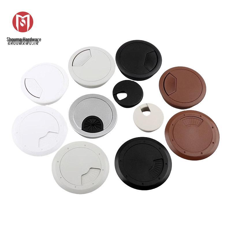 Round Desktop Cable Organizer & Decoration Ring – Cable Hole Cover & Wiring Outlet Seal