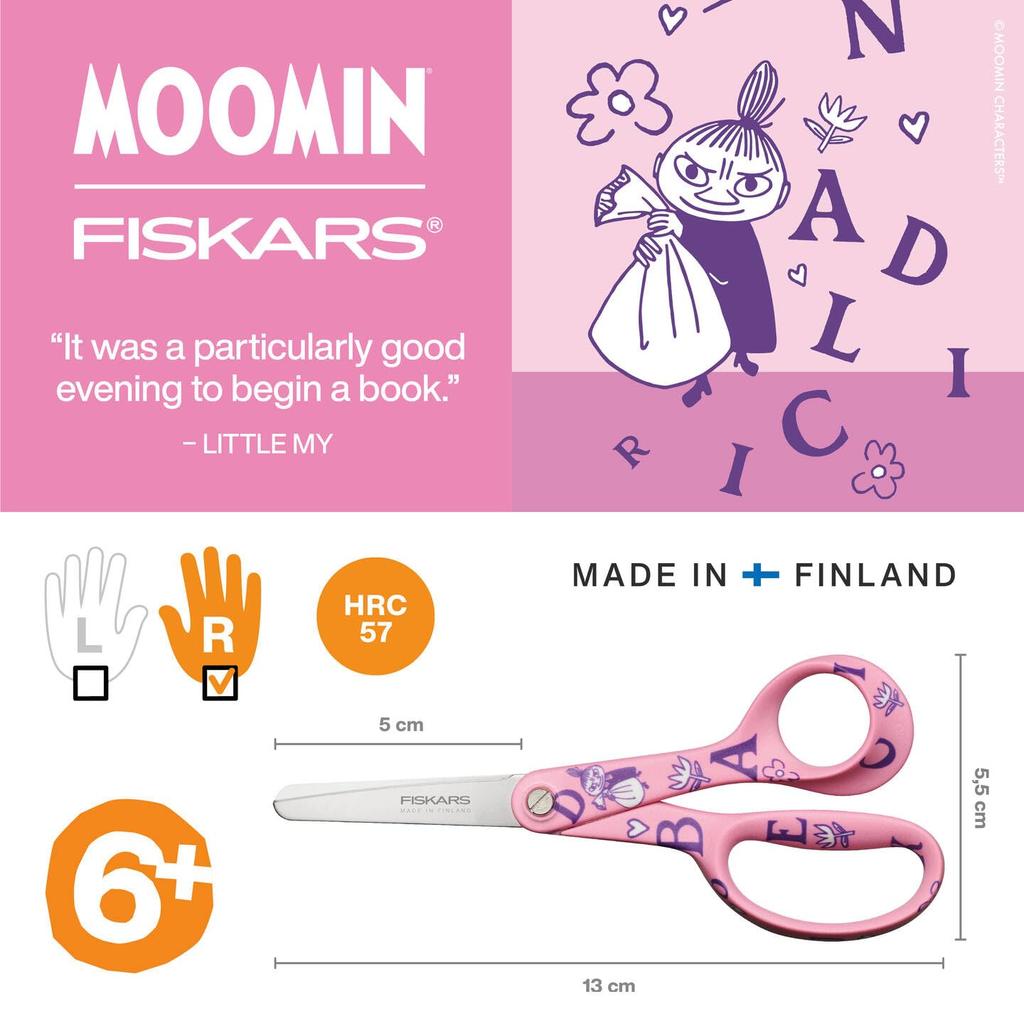 Moomin by ARABIA Little 1071496 [Officially Imported] Scissors, 13cm, My, ABC,