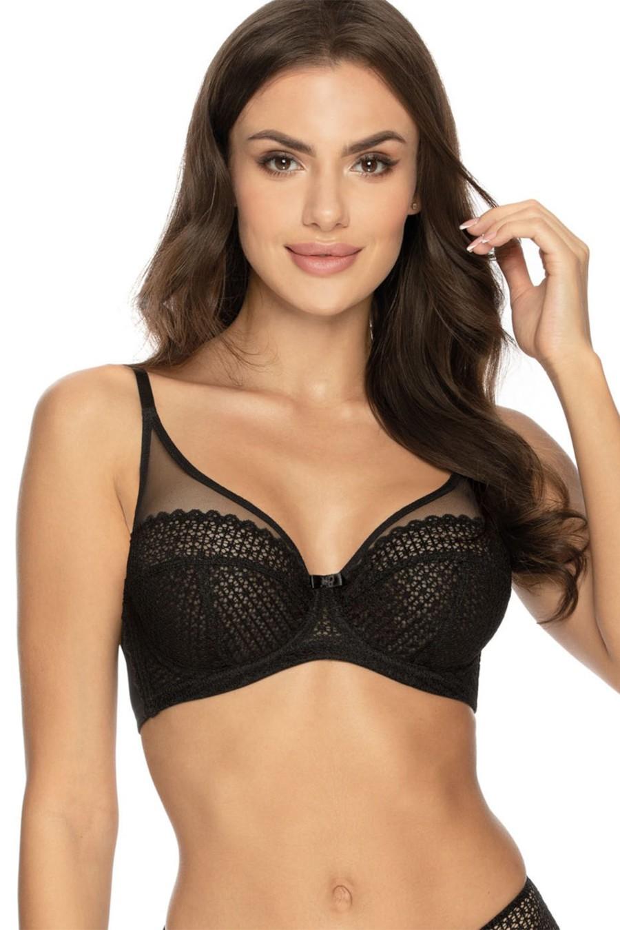 

Бюстгальтер з м якою чашкою Orhideja (71146) 90D прозорий колір чорний