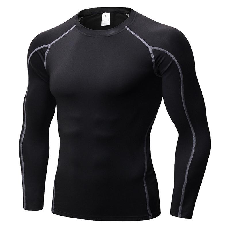 Men's PRO Quick-Dry Long Sleeve Sports Tights for Running, Training, and Basketball