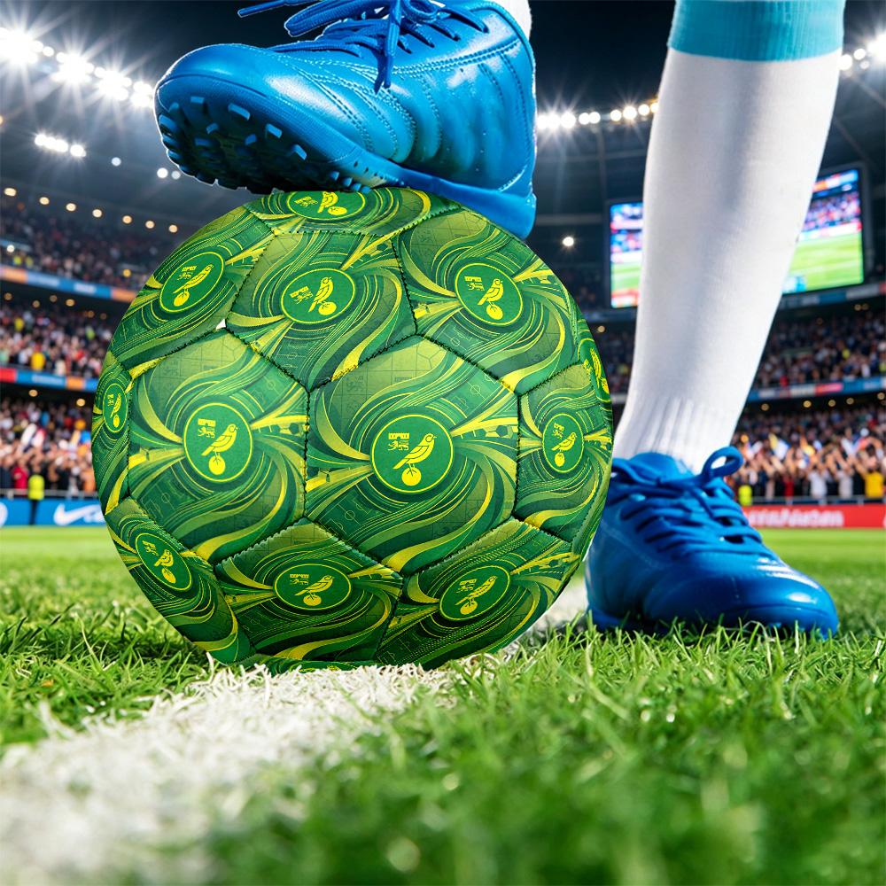 Norwich City FootballPrinted Size 5 Soccer Bball, Anti Slip Adult Match Football Souvenir for Football Fans