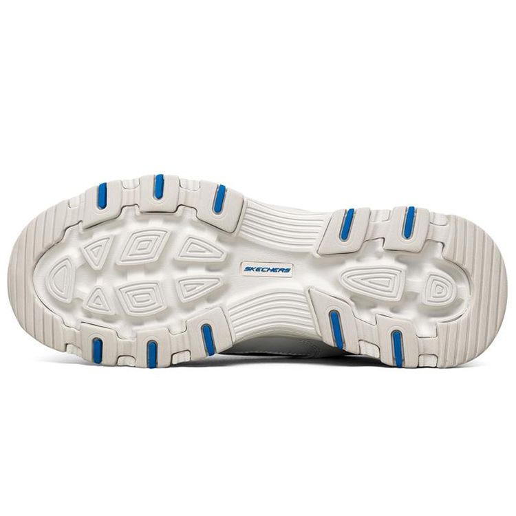 Skechers I-Conik Athletic Mesh Fabric Shock Absorbing Durable Low-Top Running Shoes Men sneaker White Black Blue 8790092-WNVY
