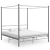 VidaXL Canopy Bed Frames Grey Metal 200x200 Cm