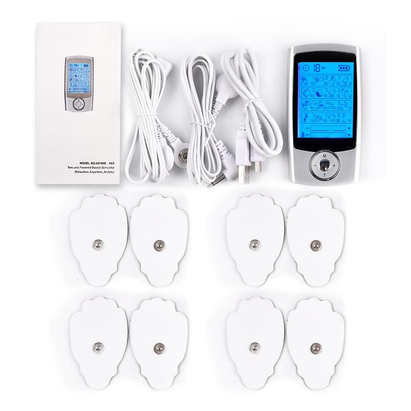 Langlebige und sichere TENS-Gerät EMS-Muskelstimulator USB-Aufladung für Schmerzlinderung Behandlung Mit 16 Modi Zweikanal Elektronischer Puls-Massager