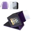 Domstar Deck Case, Card Case for Trading Cards, with Double Card Display Window, Waterproof Leather, Holds 100 Double-Sleeved Cards, Includes Two Comp