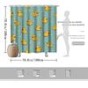 1 Stück Gelber Enten-Duschvorhang – Blauer Hintergrund, 2D-Flachdruck, Schimmelresistentes Polyester, 72"X72", Mit 12 Haken