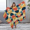 Geometric Pattern Blanket Sofa Bed Throw Cushion Cover Decorative Throw Blanket for Living Room Bedroom Kids Teens