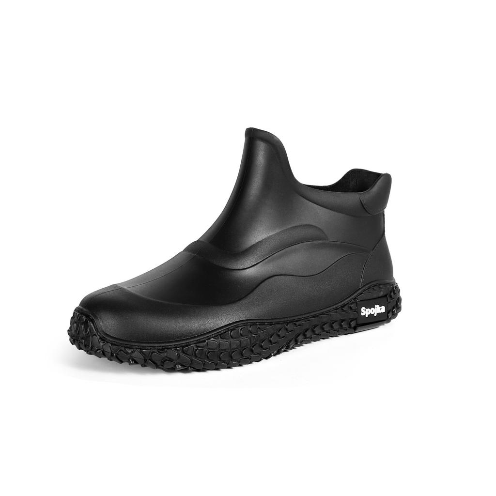 2025 New Fashionable Thick-soled Short Waterproof Shoes, Men's Waterproof, Non-slip and Wear-resistant Water Shoes, Men's Models