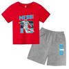 Set Estivo per Bambini Marca Messi Stampa T-shirt a Maniche Corte + Pantaloncini Set 2 Pezzi Tuta Sportiva Moda Casual Bambino Ragazzo Ragazza Abbigliamento per Fan