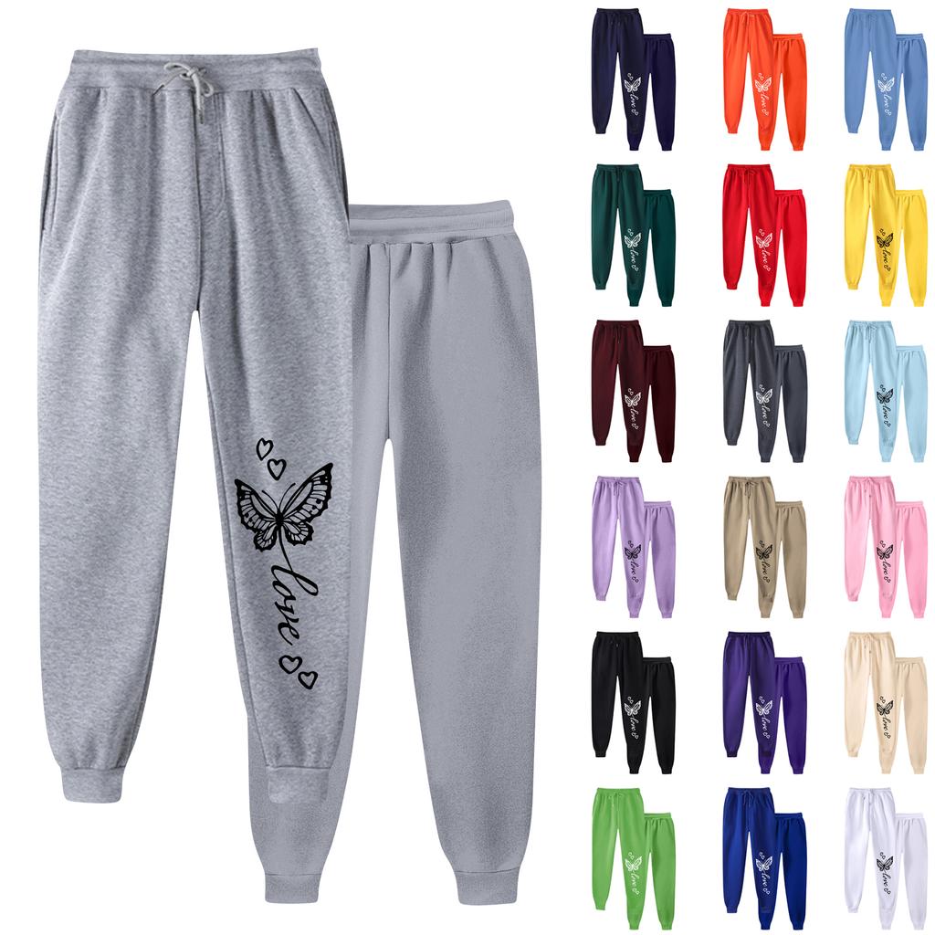 Ladies' Printed Unisex Casual Pocket Drawstring  Pants