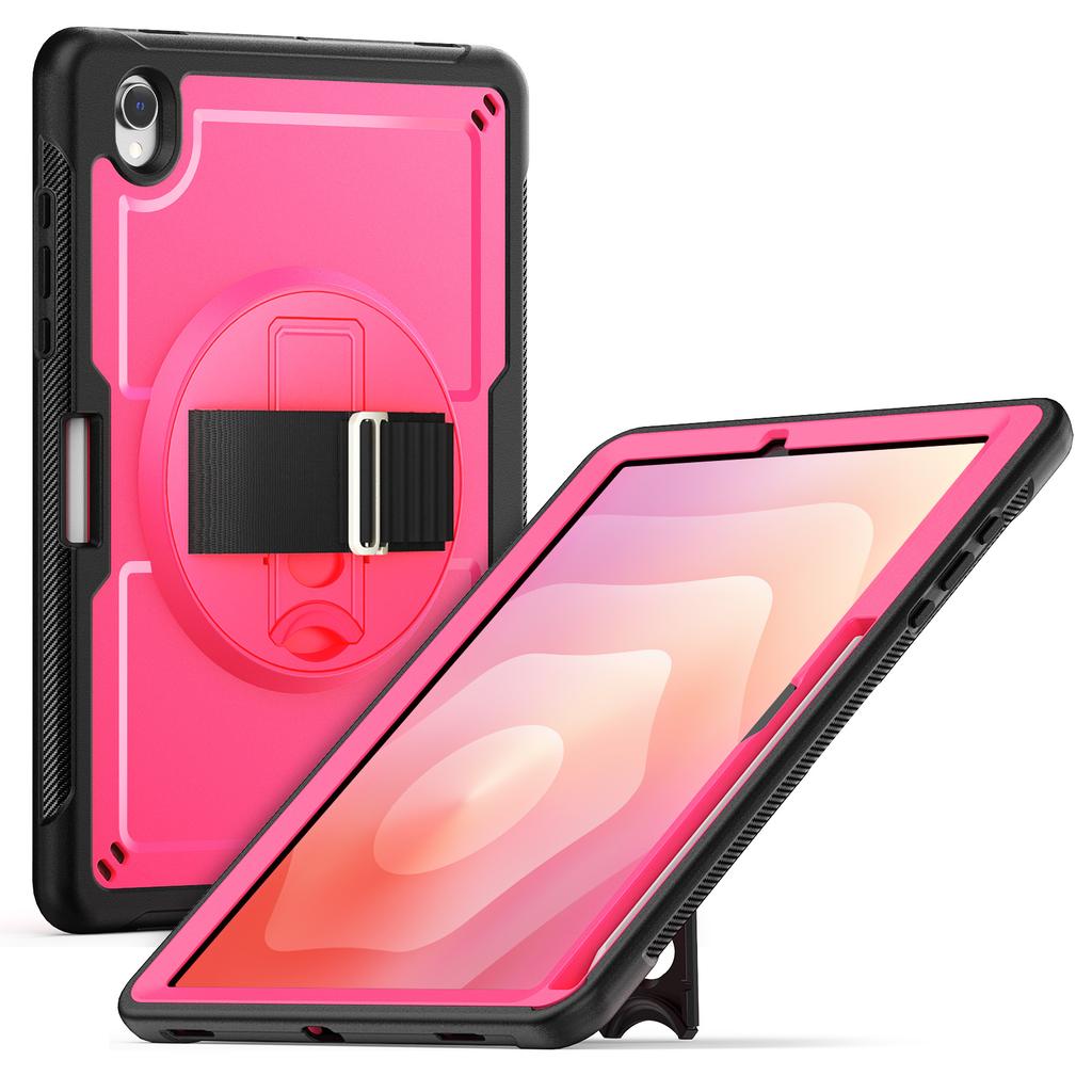 For Samsung Galaxy Tab S11 Case Hand Strap Kickstand PC + TPU Tablet Cover with Pencil Holder