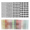 Face Rhinestones 12 Sheets Assorted Color Acrylic Festive Jewels Sticker for Decoration