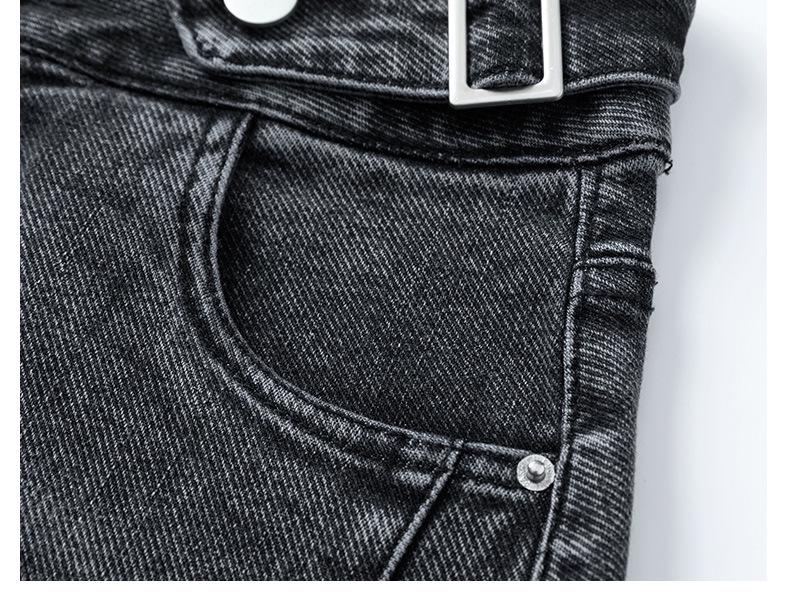 Women's High-Waist Denim Slit Midi Skirt, Slimming Elastic, No Lining - Spring/Summer Fashion