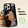 Coque de téléphone Singer S-Sabrina C-Carpenter Pour iPhone17,16,15,14,13,12,11 Plus,Pour Couverture de Charge sans Fil Magnétique