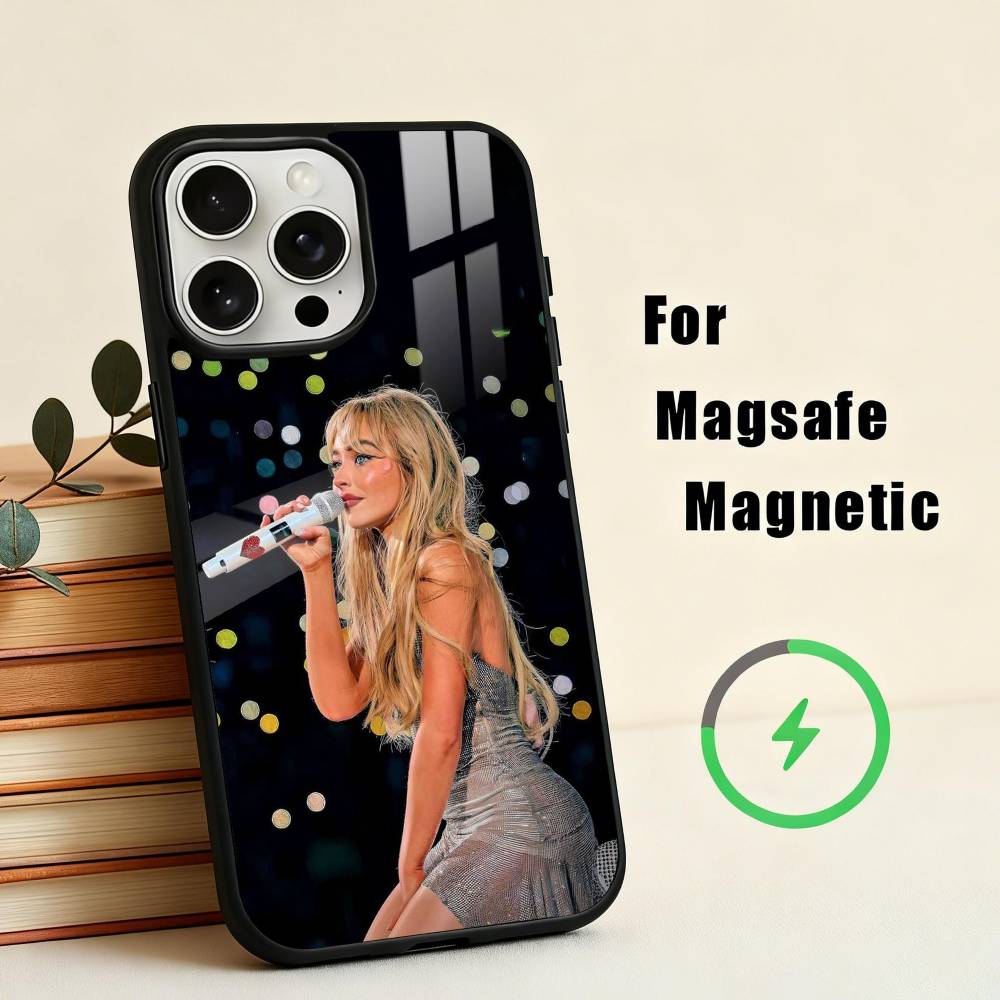 Coque de téléphone Singer S-Sabrina C-Carpenter Pour iPhone17,16,15,14,13,12,11 Plus,Pour Couverture de Charge sans Fil Magnétique