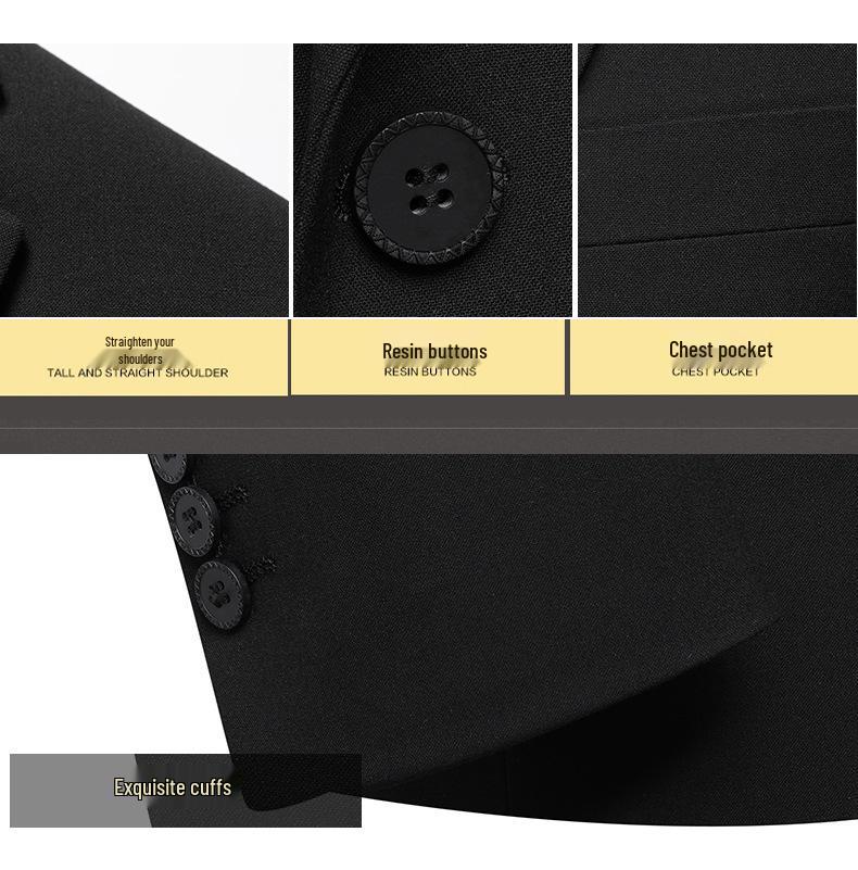 2026 Spring Men's Slim Fit Korean Wool Suit Set - Business, Wedding, Formal Wear