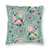 Siamese Cat Abstract On Blue Square Pillowcase Polyester Linen Velvet Pattern Zip Decorative Pillow Case Home Cushion Case