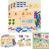 Wooden Montessori Math Learning Stick Color Recognition Matching Board Educational Toy For Early Childhood
