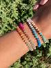 Vlen Boho Beaded Bracelets for Women Colorful Natural Stone Stackable Bracelets Jewelry for Summer Beach Vacation Daily Wear