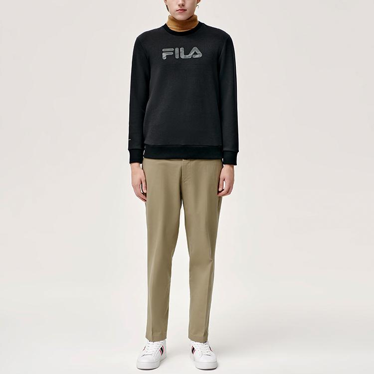 New FILA Sweatshirts Men's Jet Black F11M147201F-BK