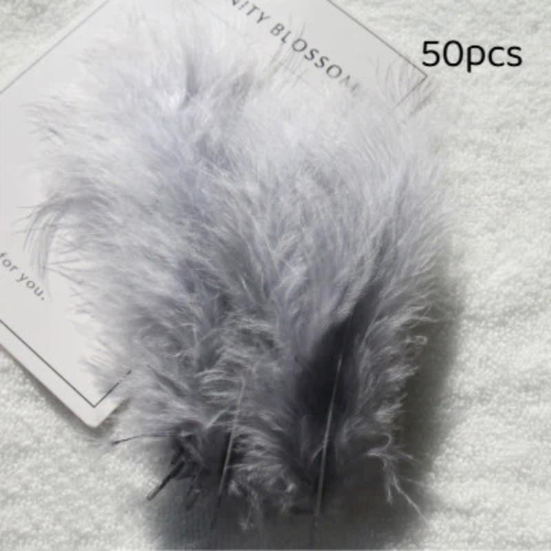 50Pcs Premium Soft Turkey Marabou Feathers Fluffy Craft Feathers for Kids Art Project Birthday Party Decor